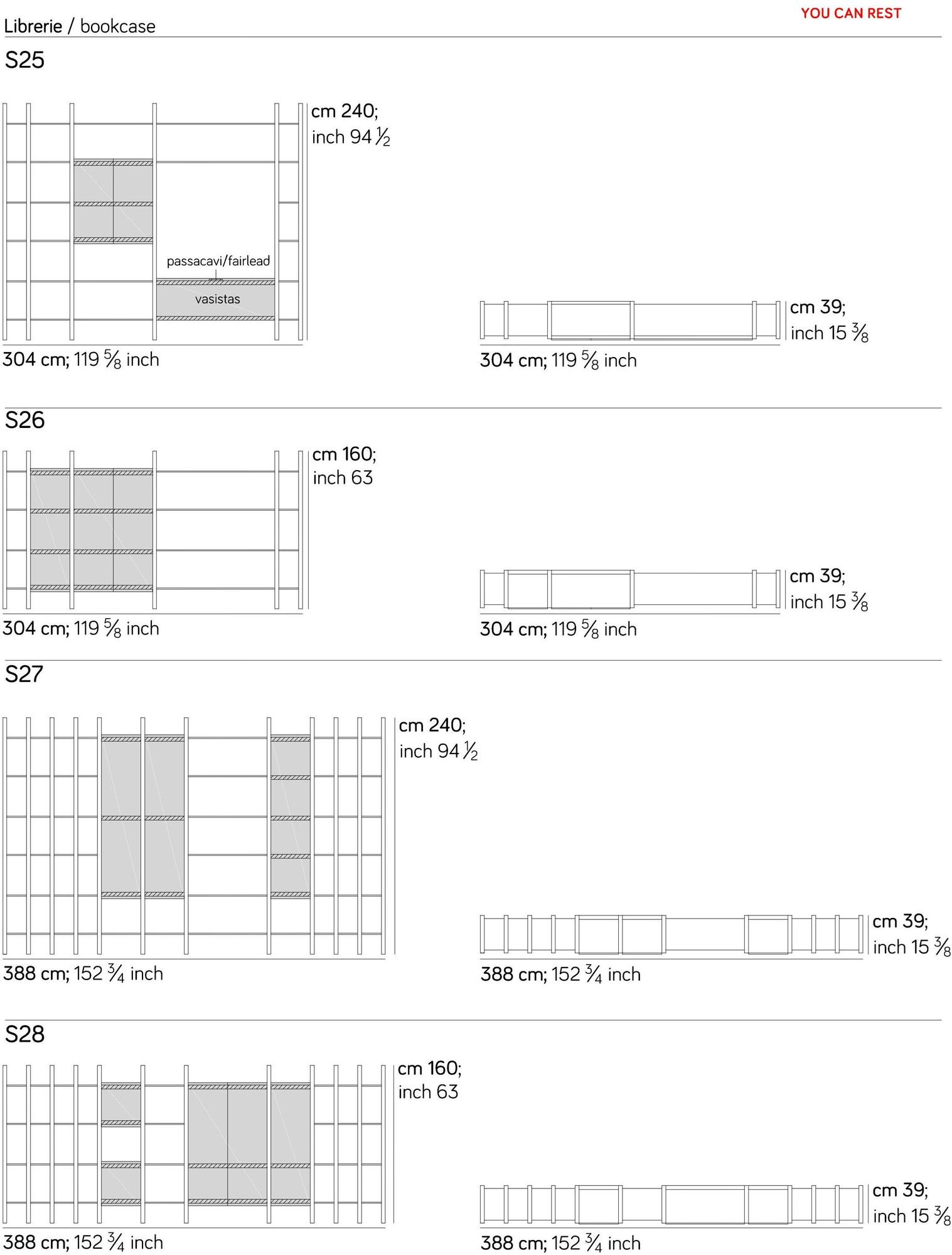 AMURA Модульный деревянный книжный шкаф Sistema parere 1 sun-id-1399829 - Вид №16