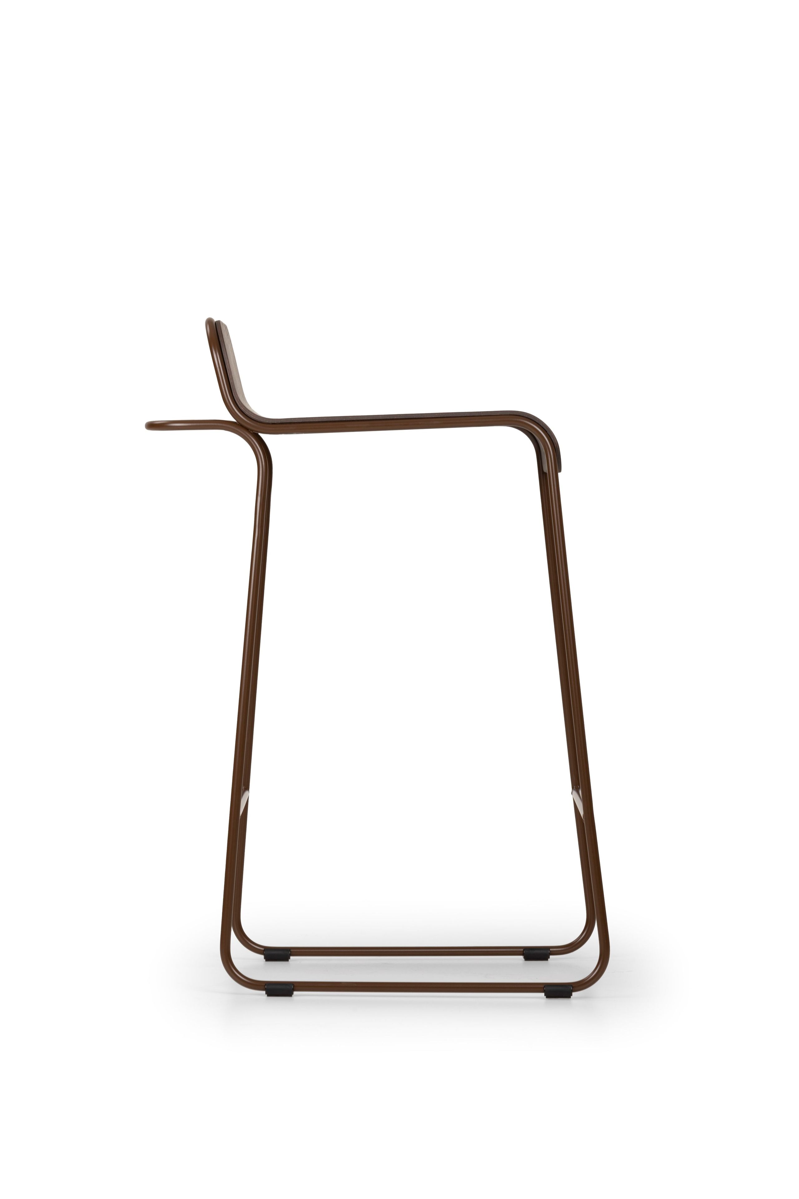 Стальной и деревянный табурет с подставкой для ног True Design Flow ARCH-00057643 - Вид №3