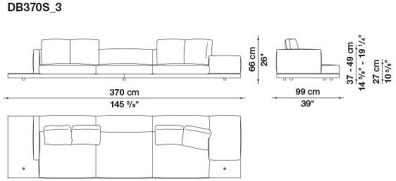 B&B Italia Кожаный диван Dock sun-id-1441060 - Вид №123