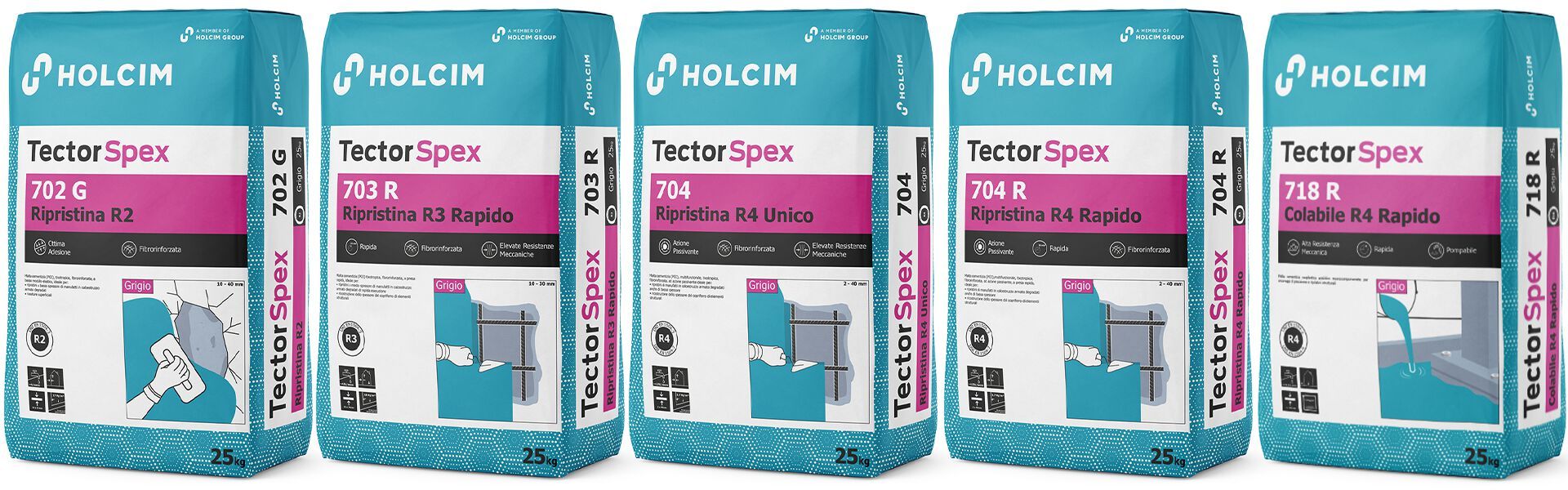 Быстроразъемный раствор для восстановления конструкции Holcim Italia Tector ARCH-00148424 - Вид №1