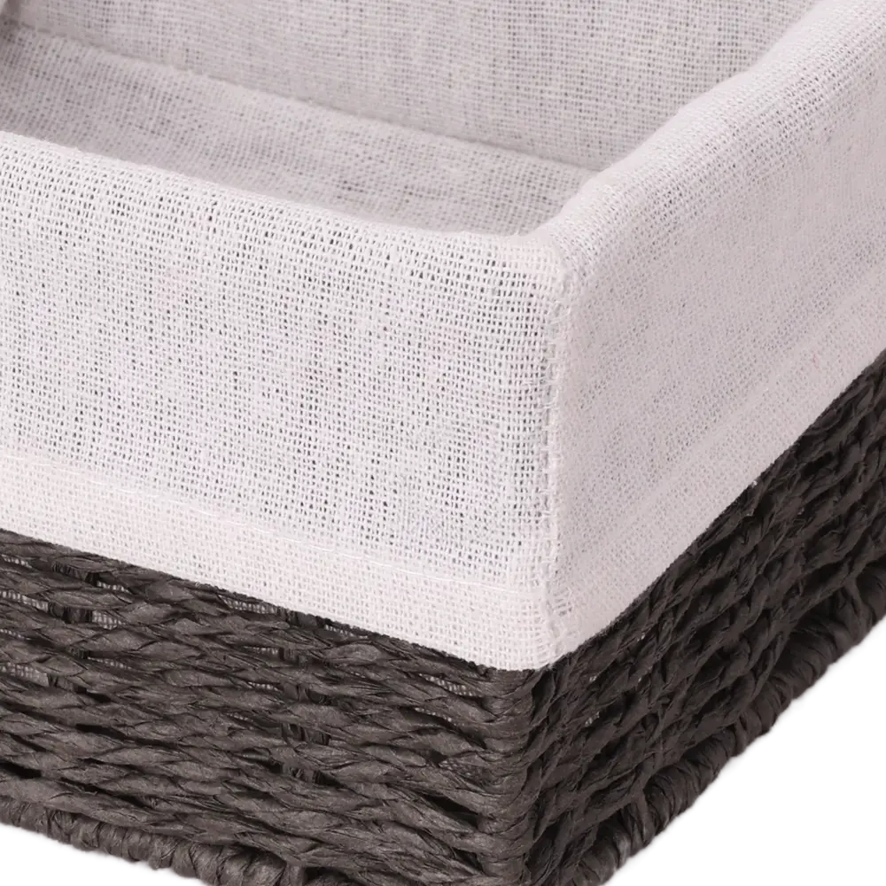 Корзина Konsensa 10x20x20 см бумага цвет графит STLM-2014126 - Вид №1