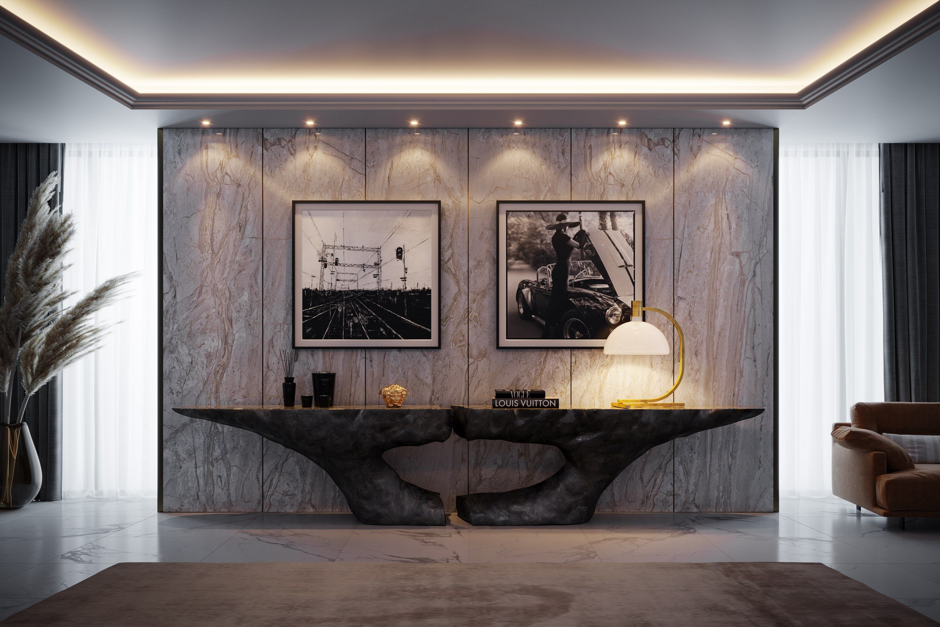 Овальная консоль из стекловолокна KARPA POMPEIA K4004 ARCH-00069014 - Вид №1