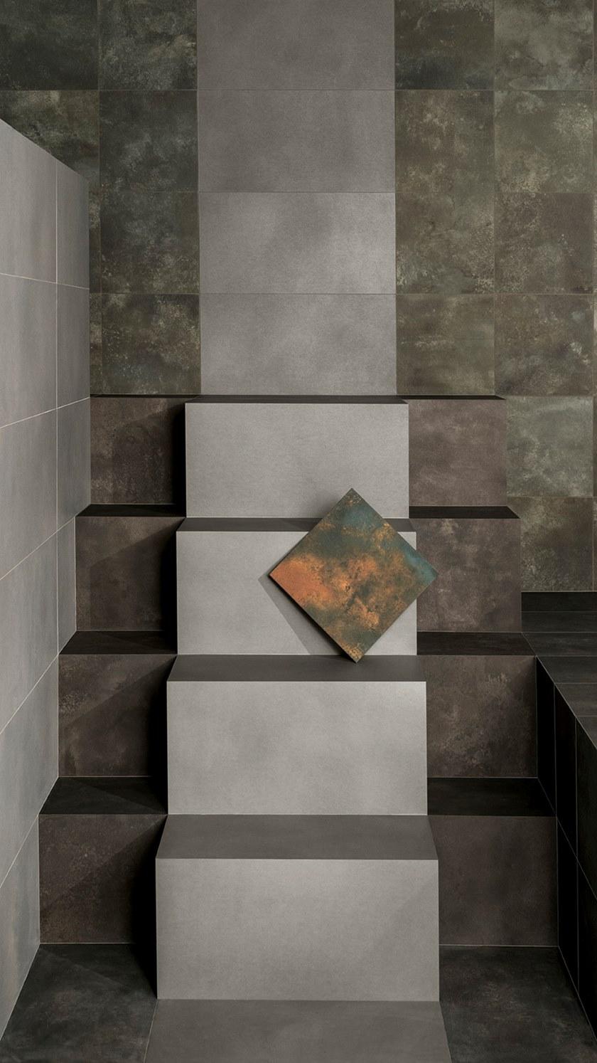 Ceramiche Caesar Стены / напольная плитка из керамогранита под металл Relate sun-id-1456064 - Вид №3