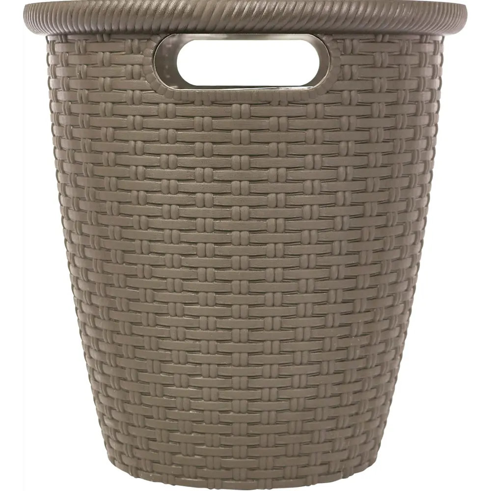 Кашпо для цветов Ingreen Rattan ø26.6 h27.5 см v10 л пластик французский платан STLM-2037057 - Вид №1