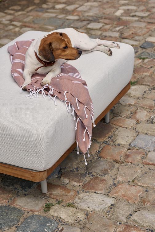 MNST1191 Большая подставка для ног / подставка для отдыха кремень teak Manutti Flex - Вид №3