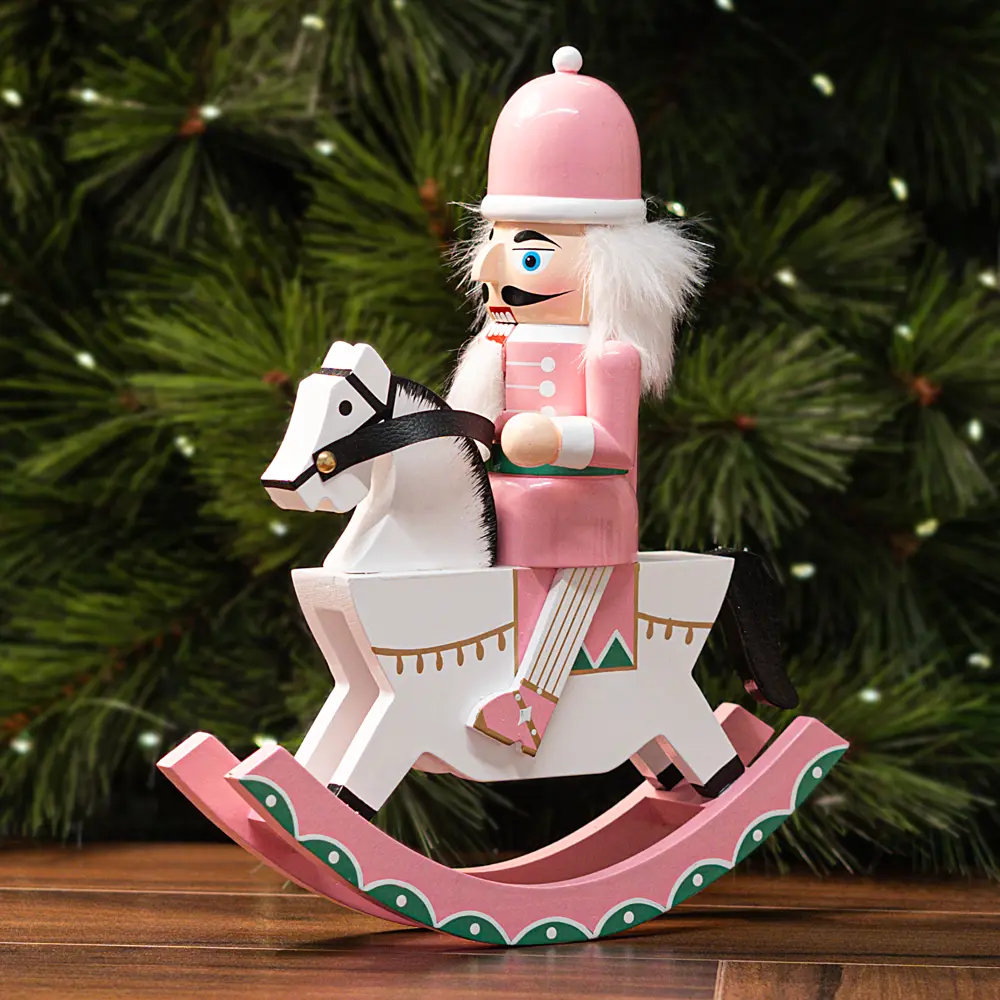 89368998 Декоративная фигура Щелкунчик на коне 30x24.5 см розовый STLM-1522201 Santreyd Christmas - Вид №6