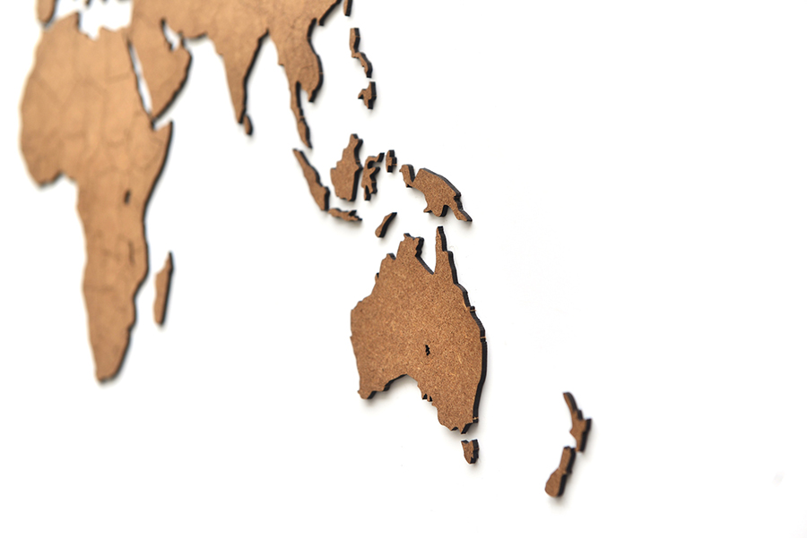 19-03 Карта-пазл wall decoration, 90х54 см, коричневая Mimi  - Вид №5