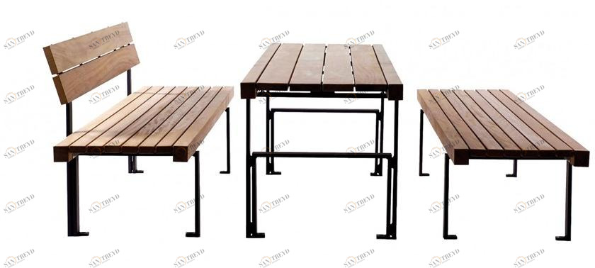 Euroform W Прямоугольный деревянный стол для общественных мест  870 