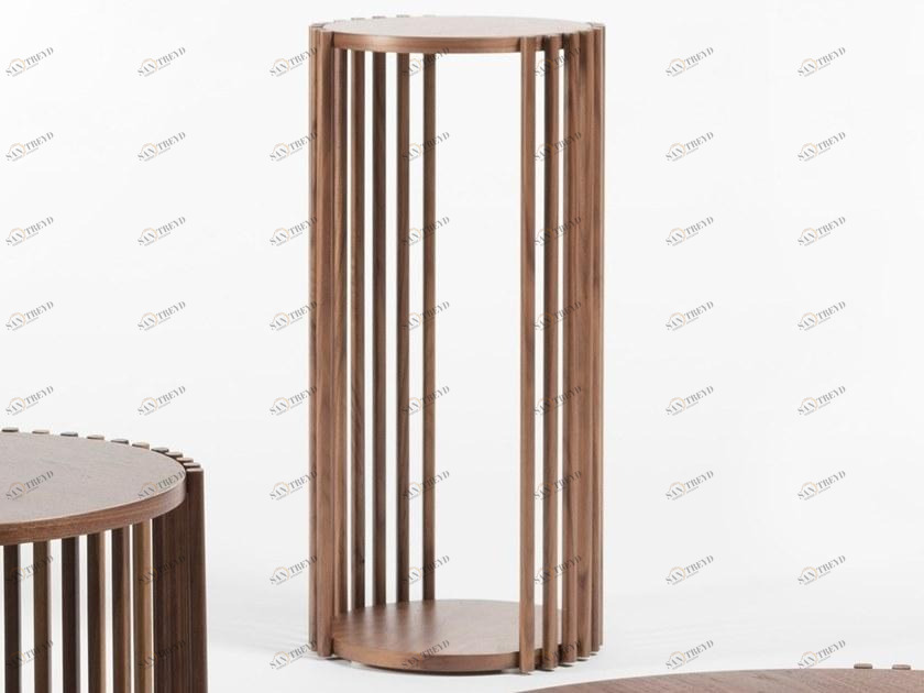 Medulum Круглый высокий журнальный столик из ореха Palafitte Pal.70 