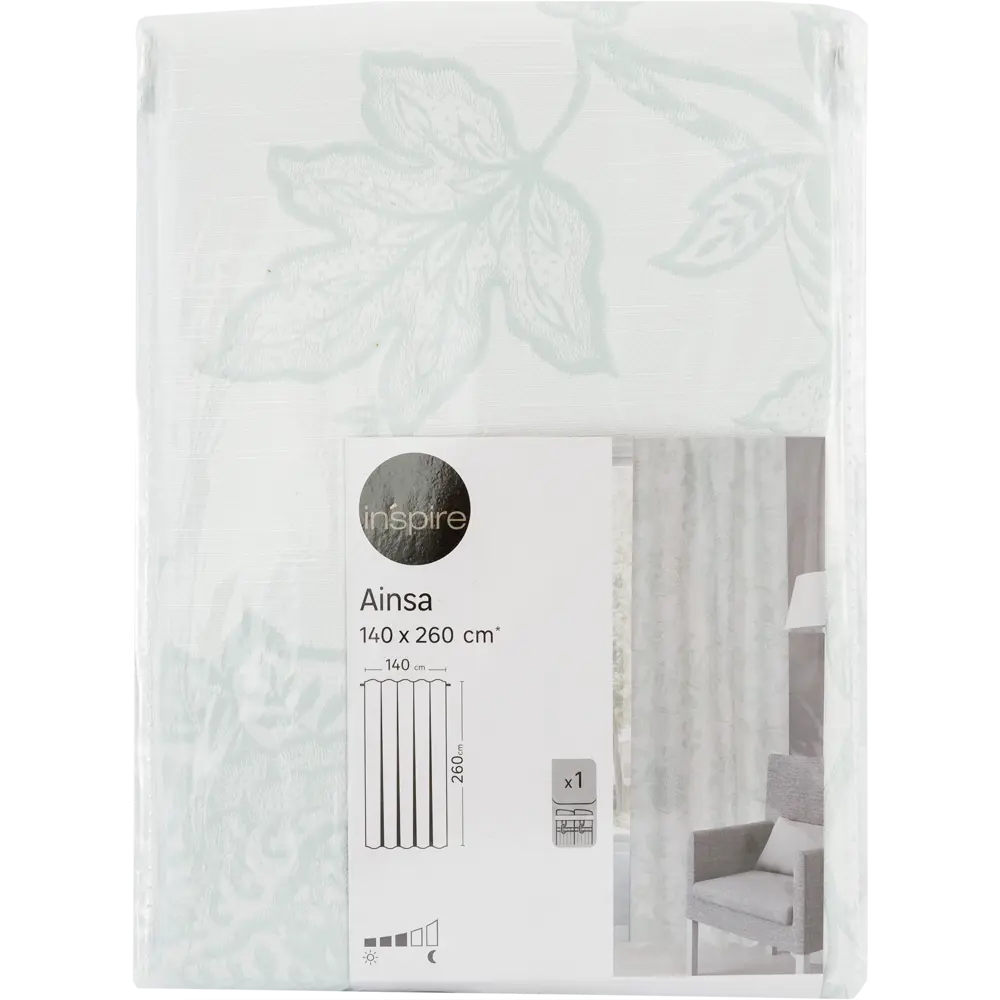 Штора на ленте Ainsa 140x260 см цвет синий 83406891 STLM-2064627 INSPIRE  - Вид №4