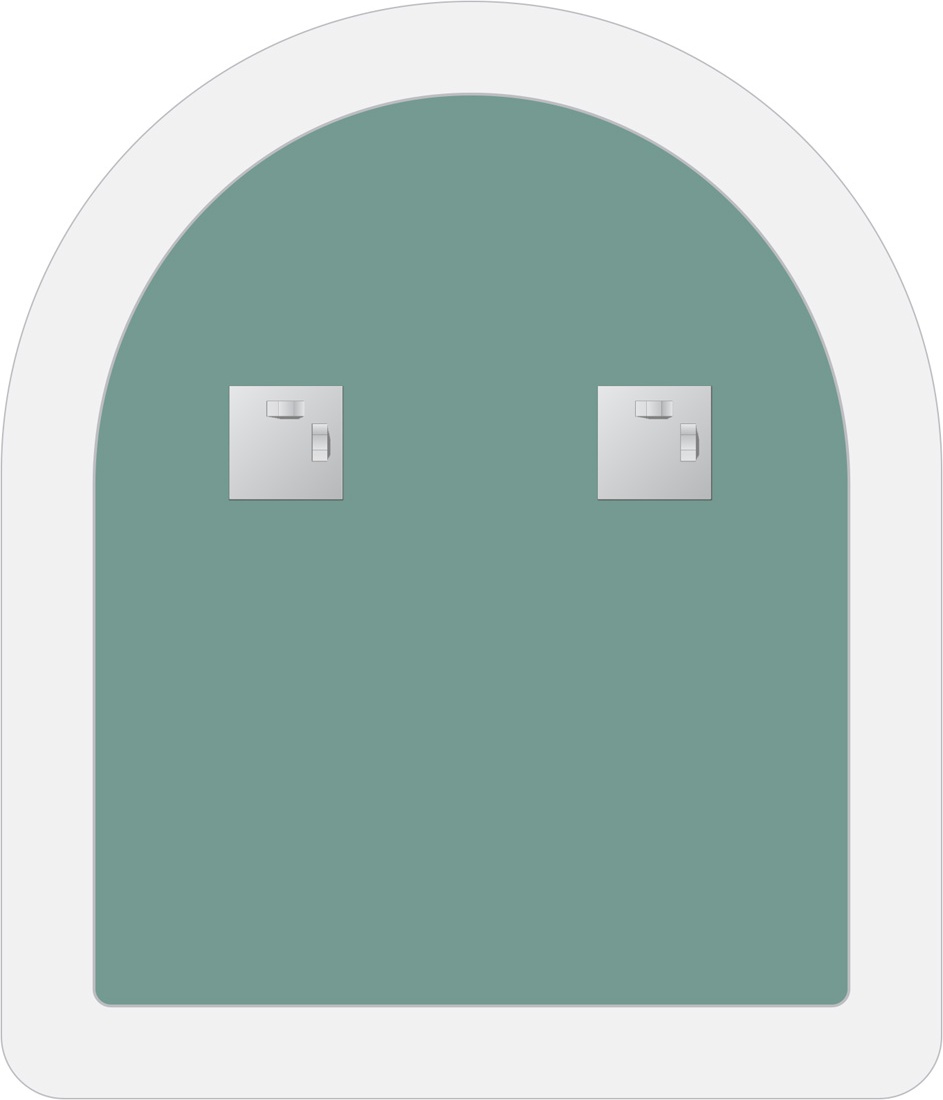 BY 0403 Зеркало с матированием EVOFORM Fashion - Вид №2