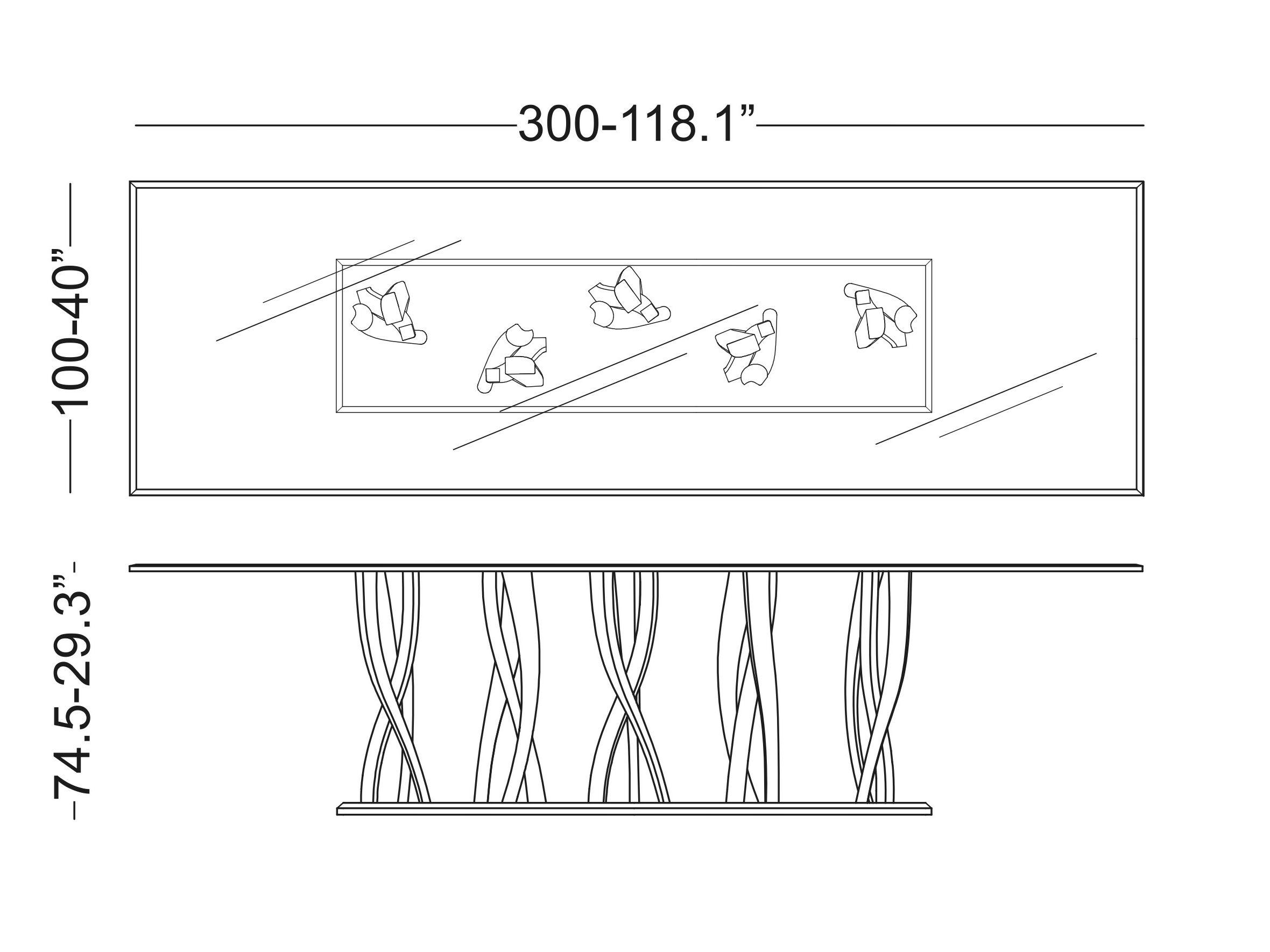 Изготовленный на заказ стеклянный обеденный стол Il Pezzo Mancante кусок 8 ARCH-00060737 - Вид №3