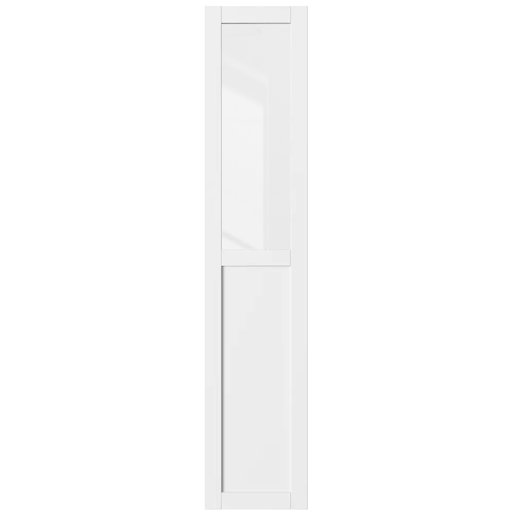 Дверь для шкафа Буккер 1 стекло 39.7x193.8x1.6 см ДСП левая цвет белый Santreyd STLM-2012394 - Вид №2