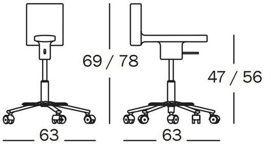Magis Вращающееся кресло с регулируемой высотой на колесиках 360° sun-id-1381788 - Вид №1