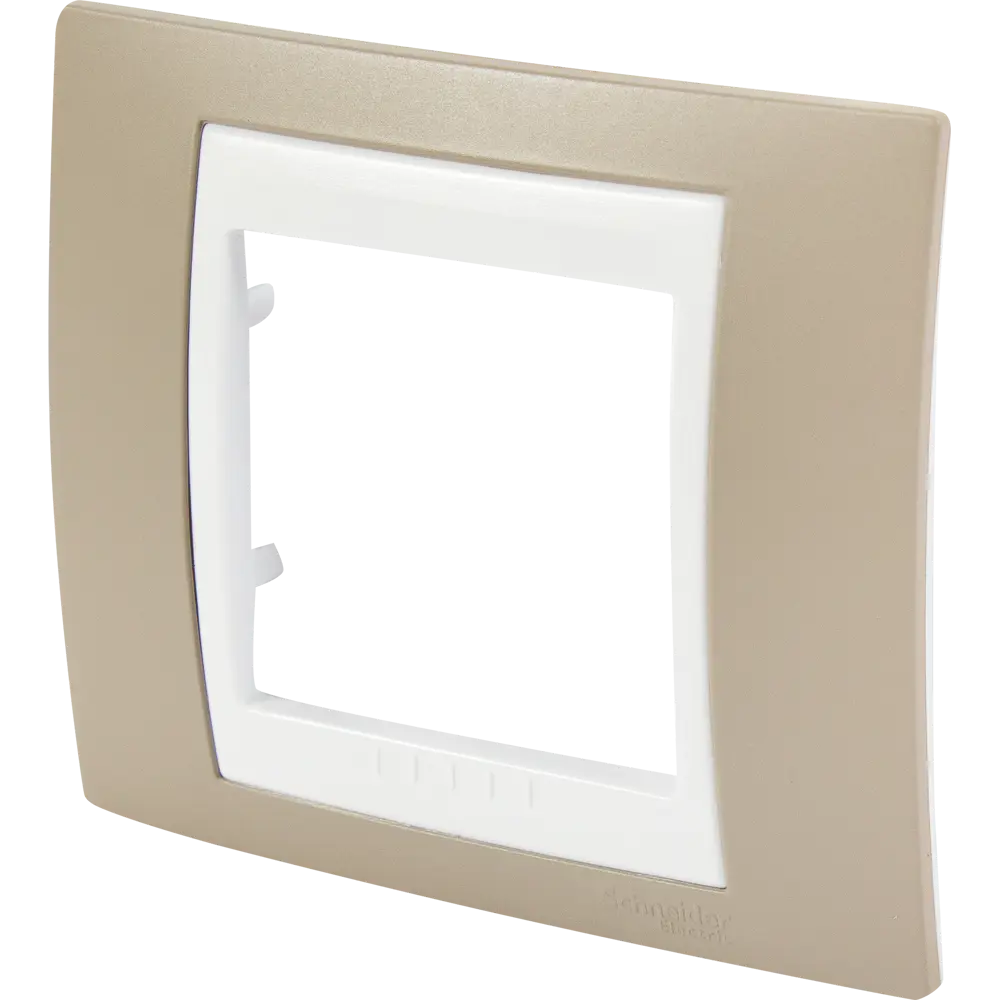 Рамка для розеток и выключателей Systeme Electric Unica 1 пост, цвет коричневый/белый STLM-2147661 - Вид №2