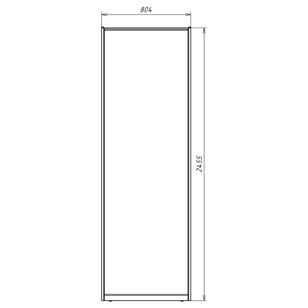 Дверь-купе KONSENSA 244.5x80.4 см МДФ цвет белый профиль матовое  серебро STLM-2006391 - Вид №11
