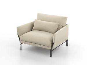 Тканевое кресло с подлокотниками