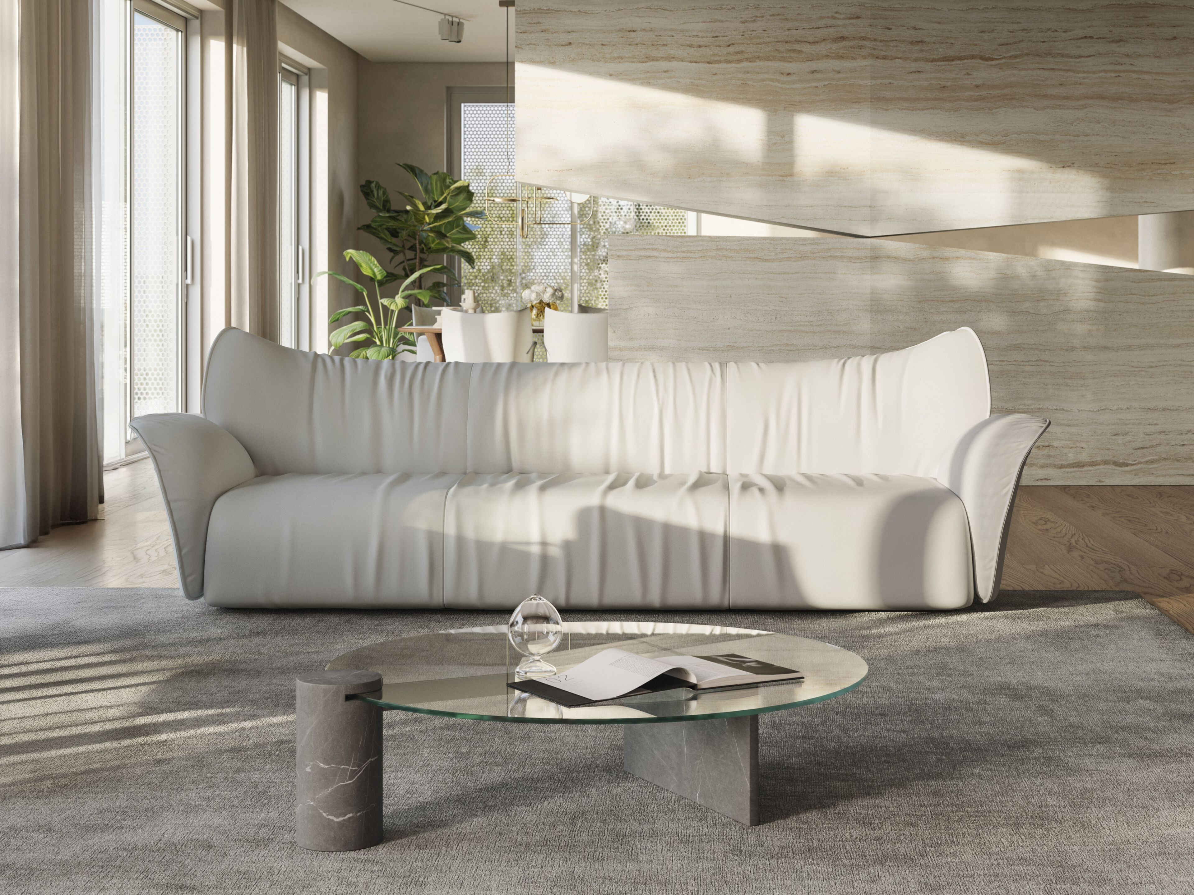 Кожаный диван Natuzzi Italia пышные ARCH-00039419 - Вид №8