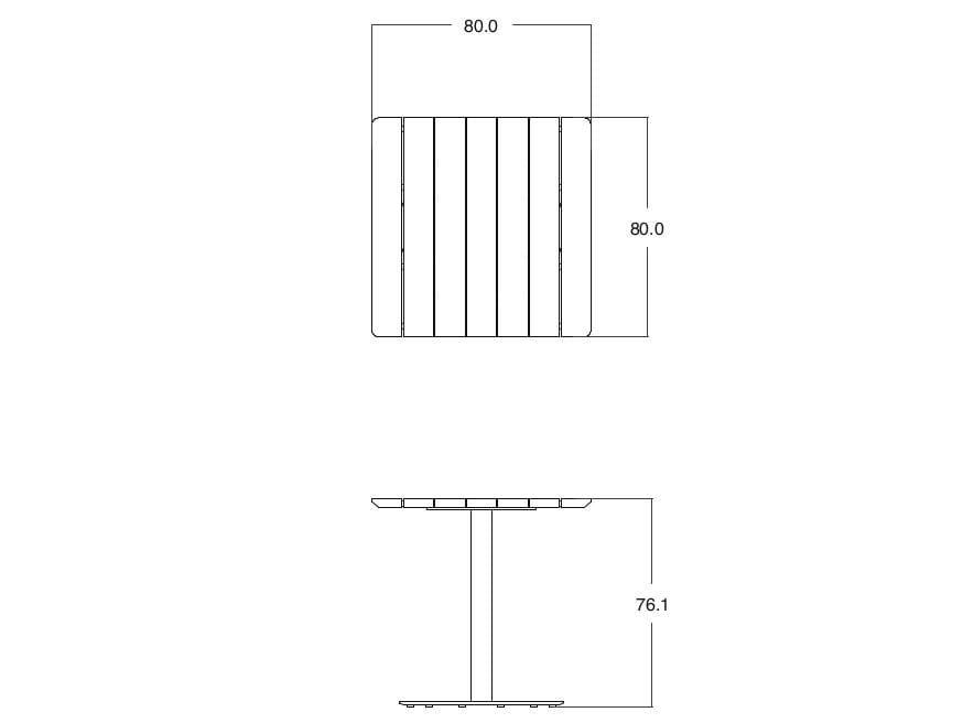 Квадратный стол из тикового дерева TRIBÙ T-Table ARCH-00022346 - Вид №2