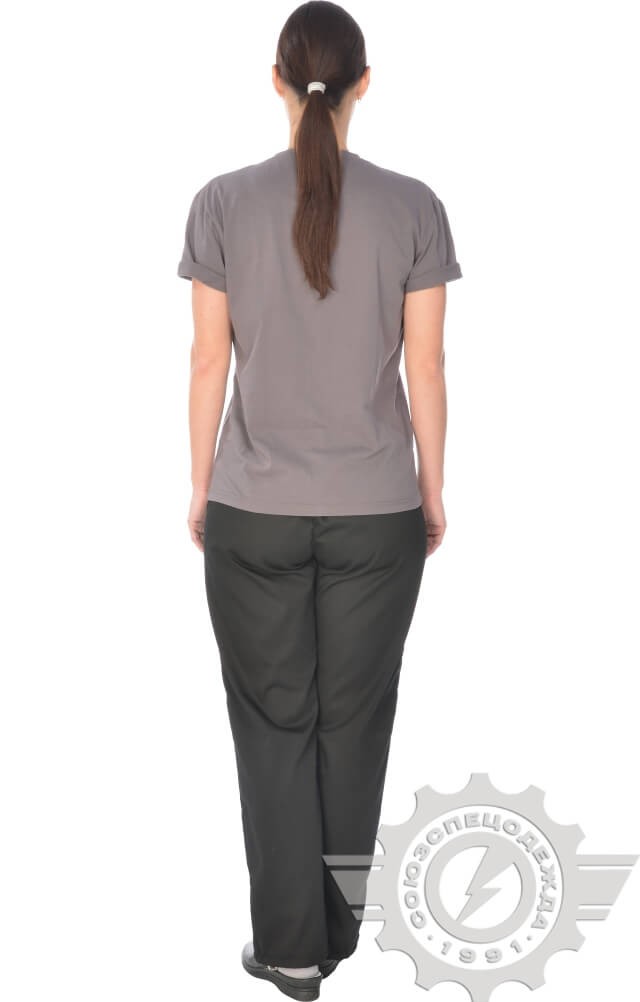 61078 Футболка "Престиж" темно-серая  Одежда для официантов  размер XL (52) Спецодежда  - Вид №11