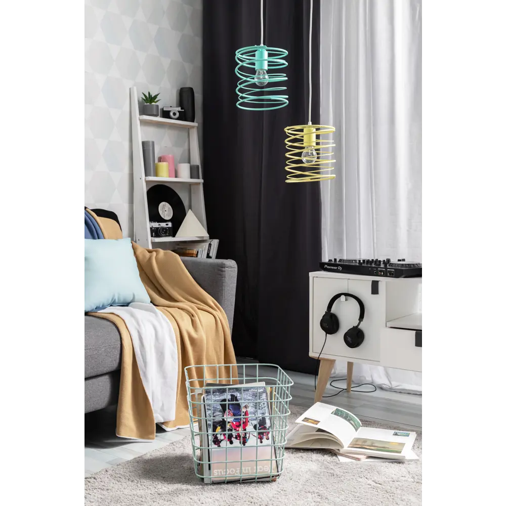 Подвесной светильник Vitaluce Торнадо 1 лампа 3м² Е27 цвет желтый STLM-2080682 - Вид №11