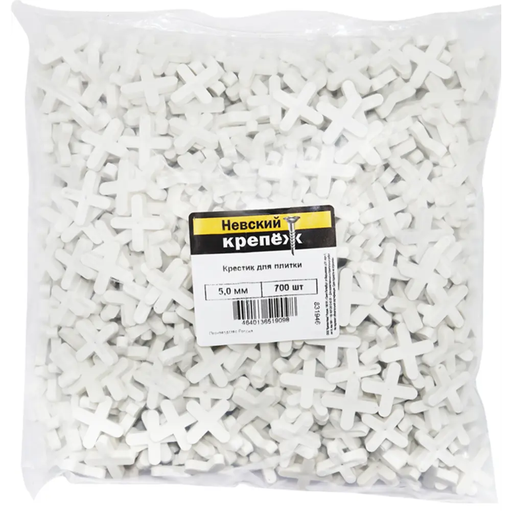Крестики для плитки 5 мм 700 шт НЕВСКИЙ КРЕПЕЖ STLM-2048771