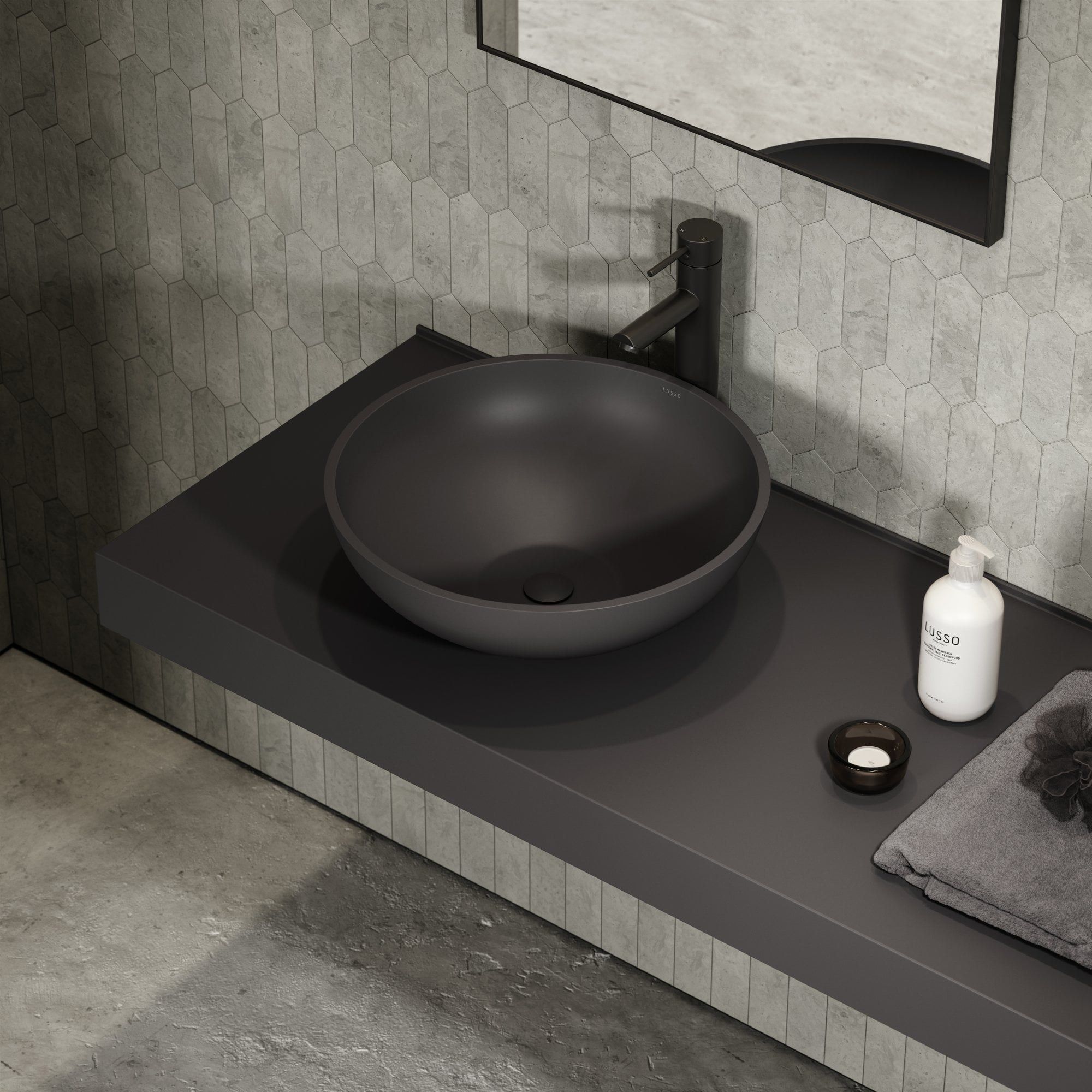 Круглый умывальник из смолы LUSSO Oasis ARCH-00066828 - Вид №1