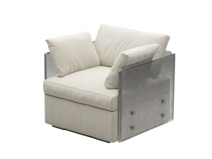 Кресло со стеклянной спинкой