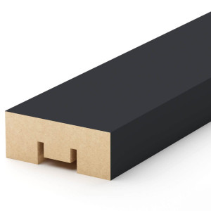 Интерьерная рейка МДФ Stella Бриона Light Black Edition 16*40*900 (уп.8шт.) STSR-793