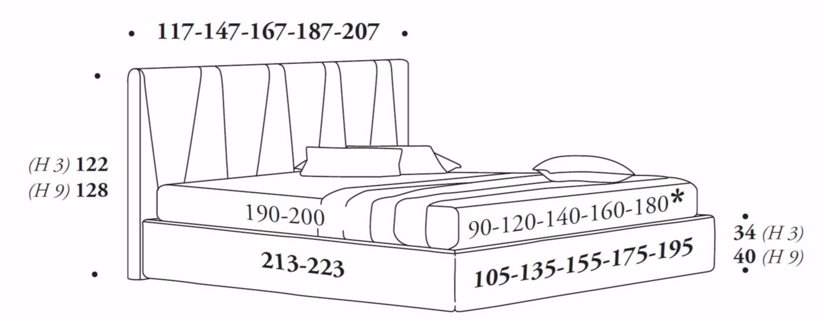 Felis Двуспальная кровать с обивкой из ткани Bed stories sun-id-1346709 - Вид №4