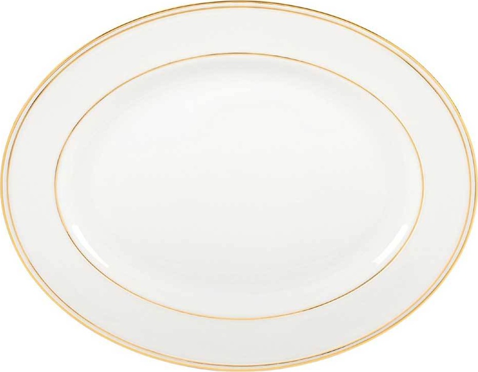 10578538 Lenox Блюдо Lenox "Федеральный,золотой кант" 41см Фарфор костяной 