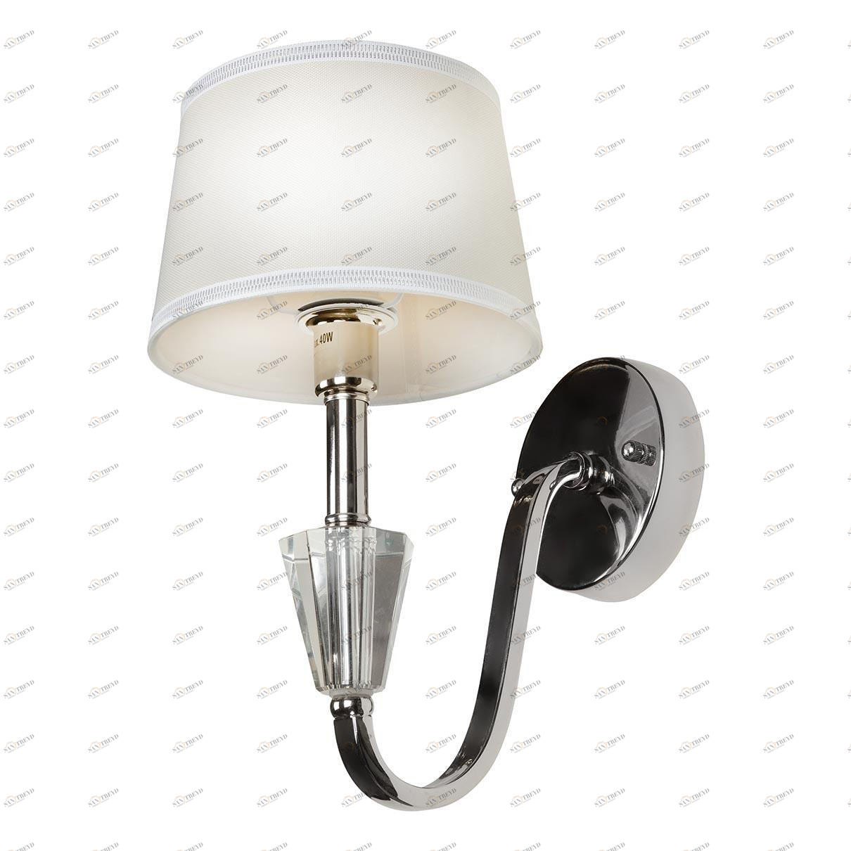 Бра с абажуром бежевое Opera 82177/1B CR ILAMP OPERA 00-3949123 Бежевый;серебро