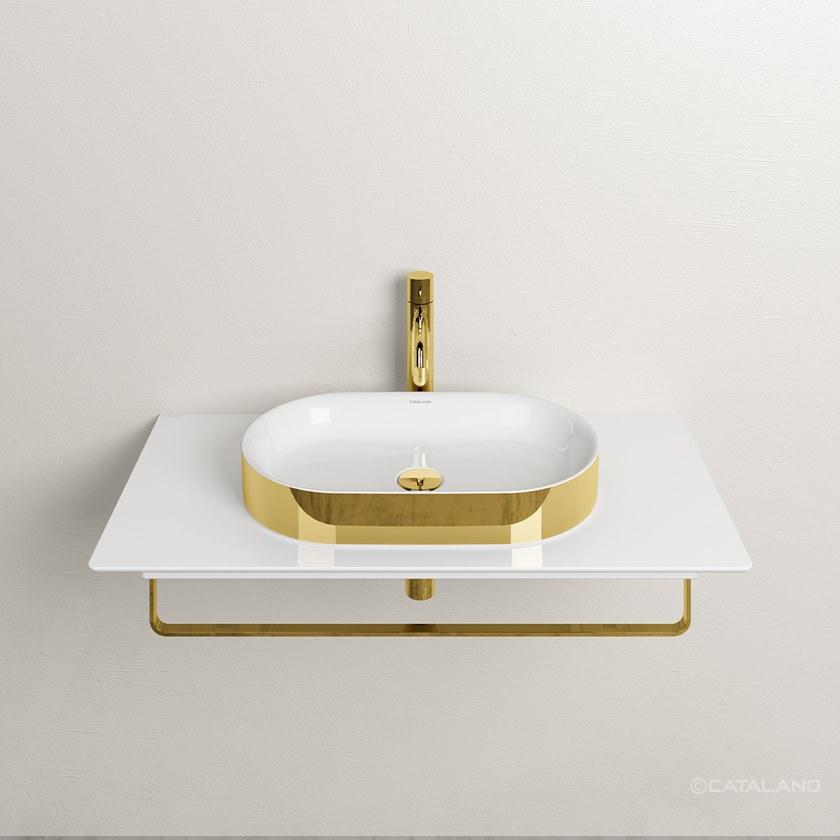 Подвесная раковина настенная овальная CERAMICA CATALANO Horizon белая sun-id-1348325 - Вид №7