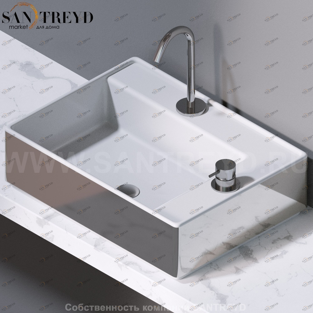 L640251 Накладная раковина на столешницу  прямоугольная A. e T. Italia Fly AeT ITALIA