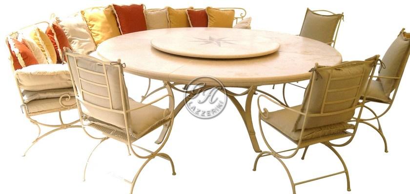 GH LAZZERINI Круглый каменный стол с ленивой сьюзан sun-id-1379035 - Вид №2