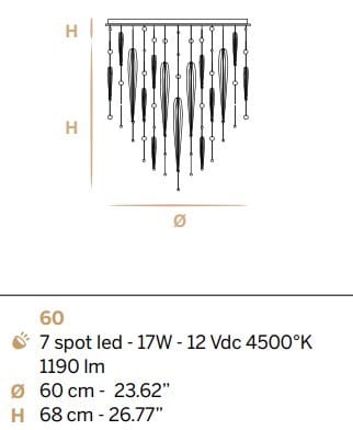 Кристалл светодиодный подвесной светильник Euroluce Lampadari отражения ARCH-00135224 - Вид №2
