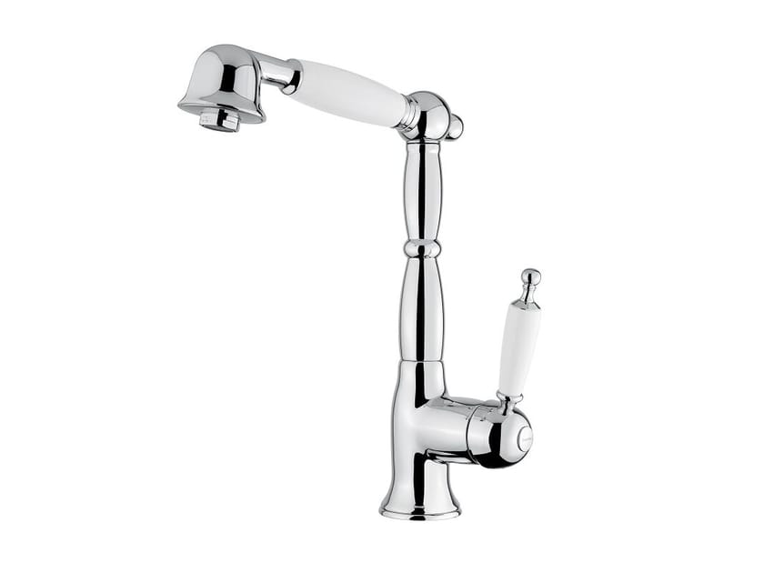 Смеситель для кухни из хромированной латуни со съемным ручным душем Bugnatese Оксфорд ARCH-00025141
