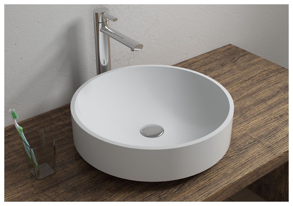 V40 Накладная раковина на столешницу  круглая Aquanet  - Вид №5