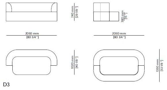 Liu Jo Living Collection Диван-трансформер из ткани Ce ci un caillou sun-id-1487730 - Вид №12