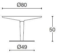 Diemme Круглый садовый столик из полиэтилена Margarita sun-id-1478802 - Вид №2