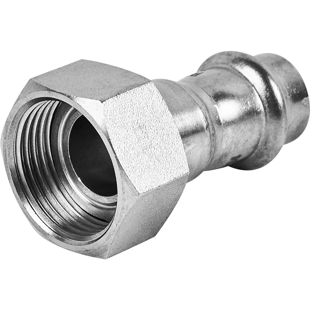 Муфта переходная Rommer 3/4"x15 мм с накидной гайкой ВПр-ВР нержавеющая сталь 88011215 STLM-2089140  - Вид №2