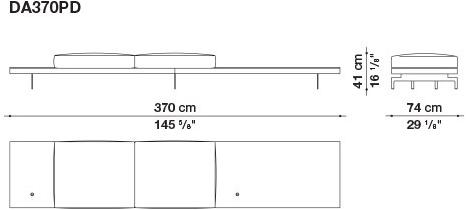 B&B Italia 3-х местный тканевый диван с шезлонгом Dock sun-id-1355318 - Вид №143