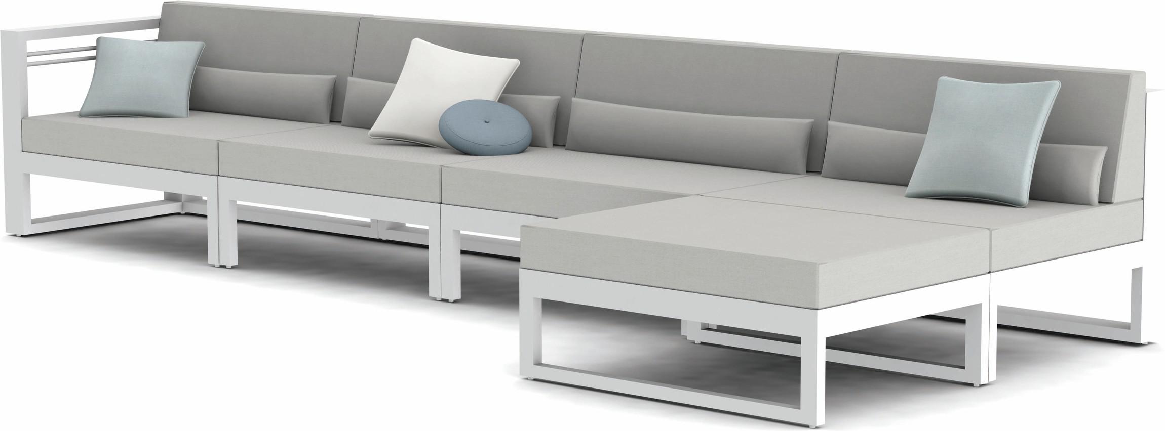 MNST208 Concept 4 PCA белый f8 текстиль белый t8 правый Manutti Fuse