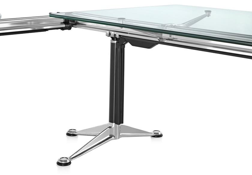 Herman Miller Раздвижной овальный стол для переговоров из алюминия и стекла Burdick sun-id-1352413 - Вид №3