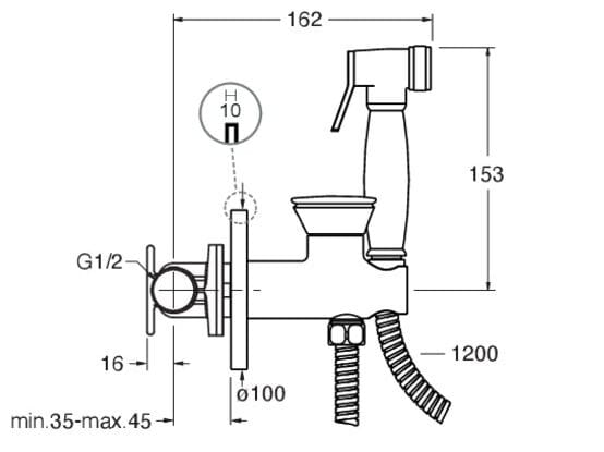 Гидроскоп с миксером CRISTINA Rubinetterie CRIWJ674 ARCH-00139393 - Вид №2