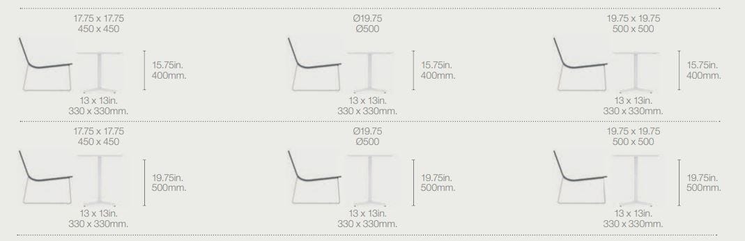 Низкий квадратный журнальный столик из дерева Andreu World QUATTRO OCCASIONAL HPL SQUARE ARCH-00080015 - Вид №5