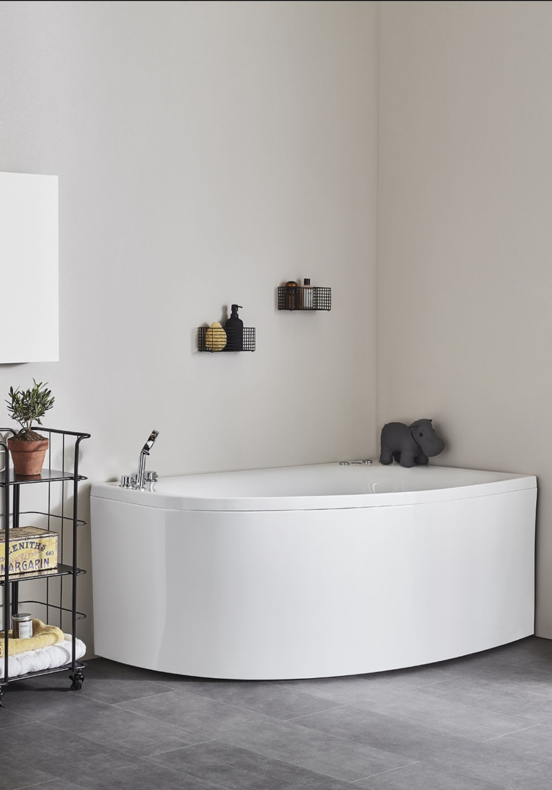 121 Массажные Ванны Sand 160 Silver Left + Mix  Noro  Белый  - Вид №1