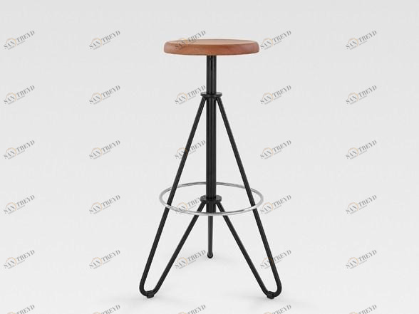 Adico Барный стул из дерева с подставкой для ног sun-id-1376865