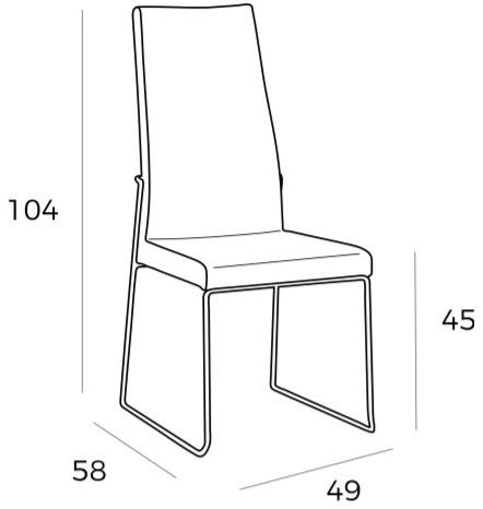 Angel Cerdá Кресло-санки из кожзаменителя с высокой спинкой New chair 4058 bz615 Angel Cerda - Вид №5