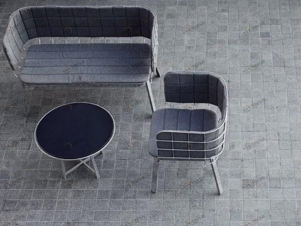 Host & Home Низкий садовый стол из стали и стекла Grid sun-id-1448741